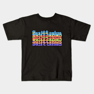 Rainbow Popart Sagittarius Kids T-Shirt